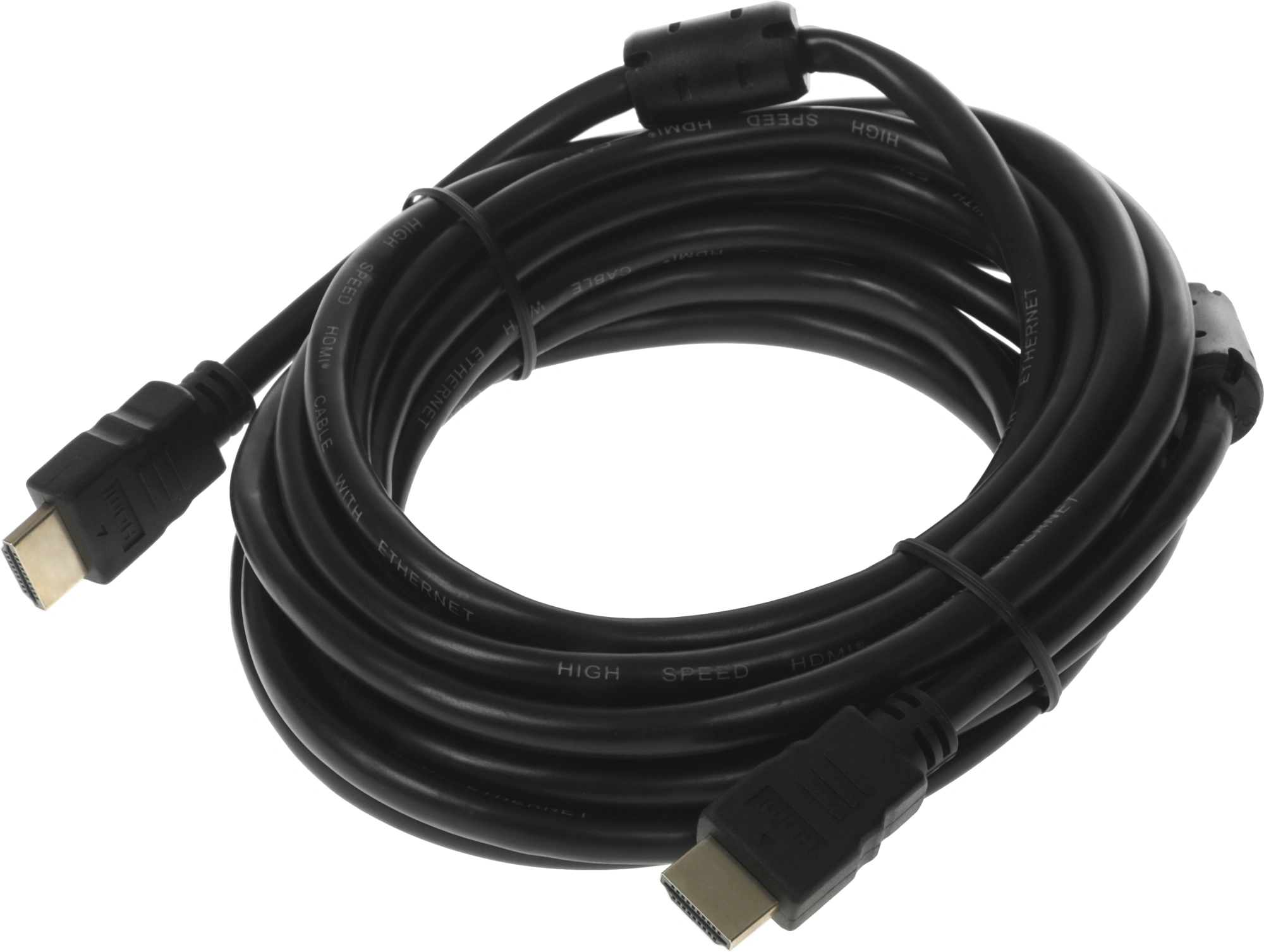 Кабель аудио-видео Premier 5-813 5.0 HDMI (m)/HDMI (m) 5м. феррит.кольца позолоч.конт. черный