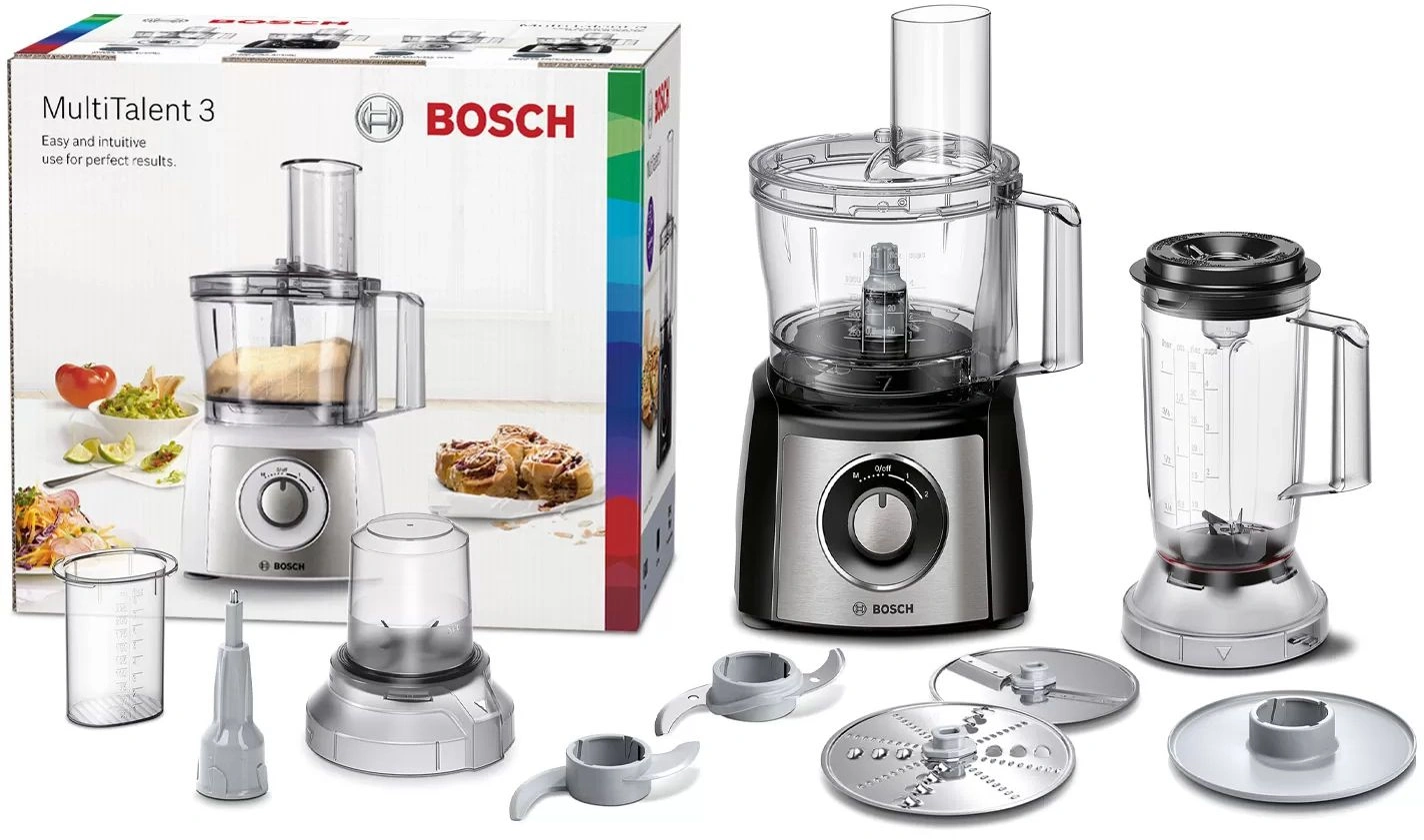 Кухонный комбайн Bosch MCM3501M 800Вт черный/нержавеющая сталь