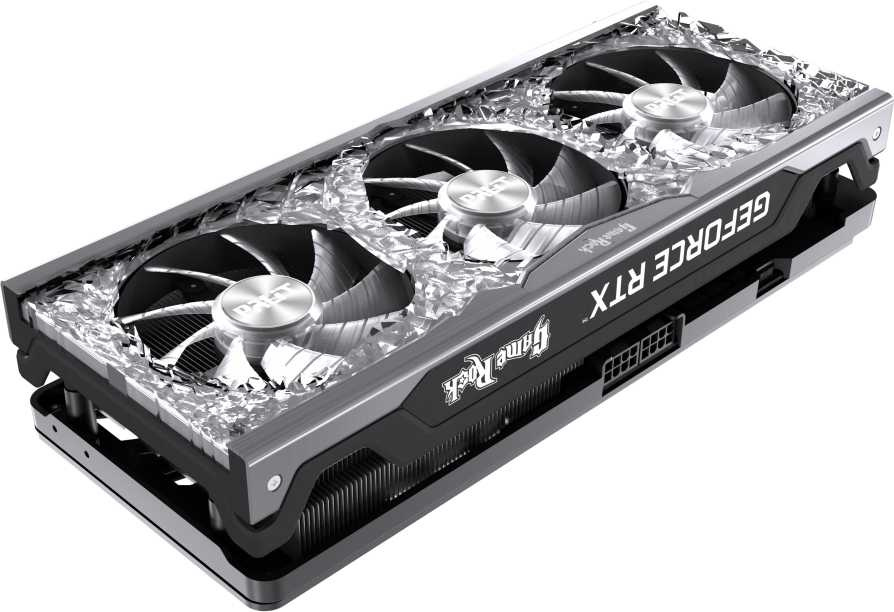 Видеокарта Palit PCI-E 4.0 PA-RTX3070 GAMEROCK 8G V1 LHR NVIDIA GeForce RTX 3070 8Gb 256bit GDDR6 1500/14000 HDMIx1 DPx3 HDCP Ret