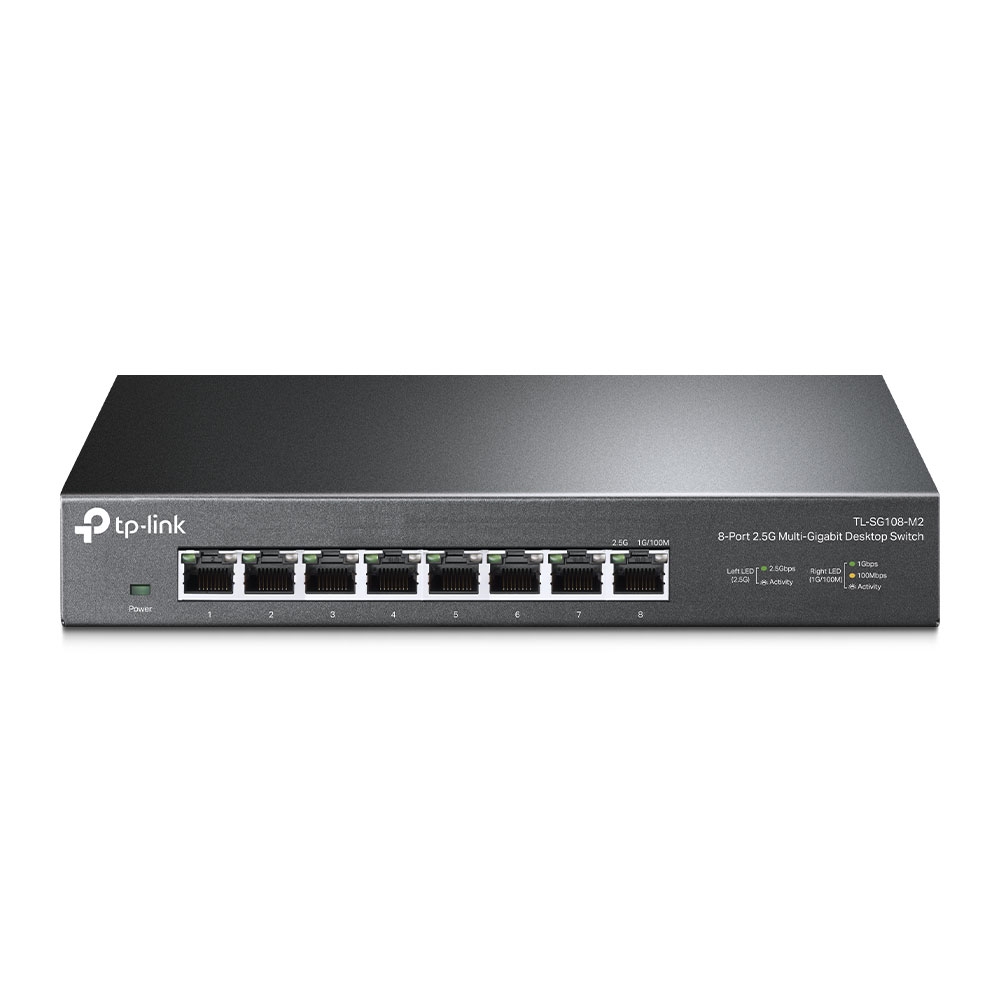 TP-Link TL-SG108-M2 Неуправляемый настенный, настольный, 1000 Мбит/сек, 100 Мбит/сек, 2.5 Гбит/сек, 8 port