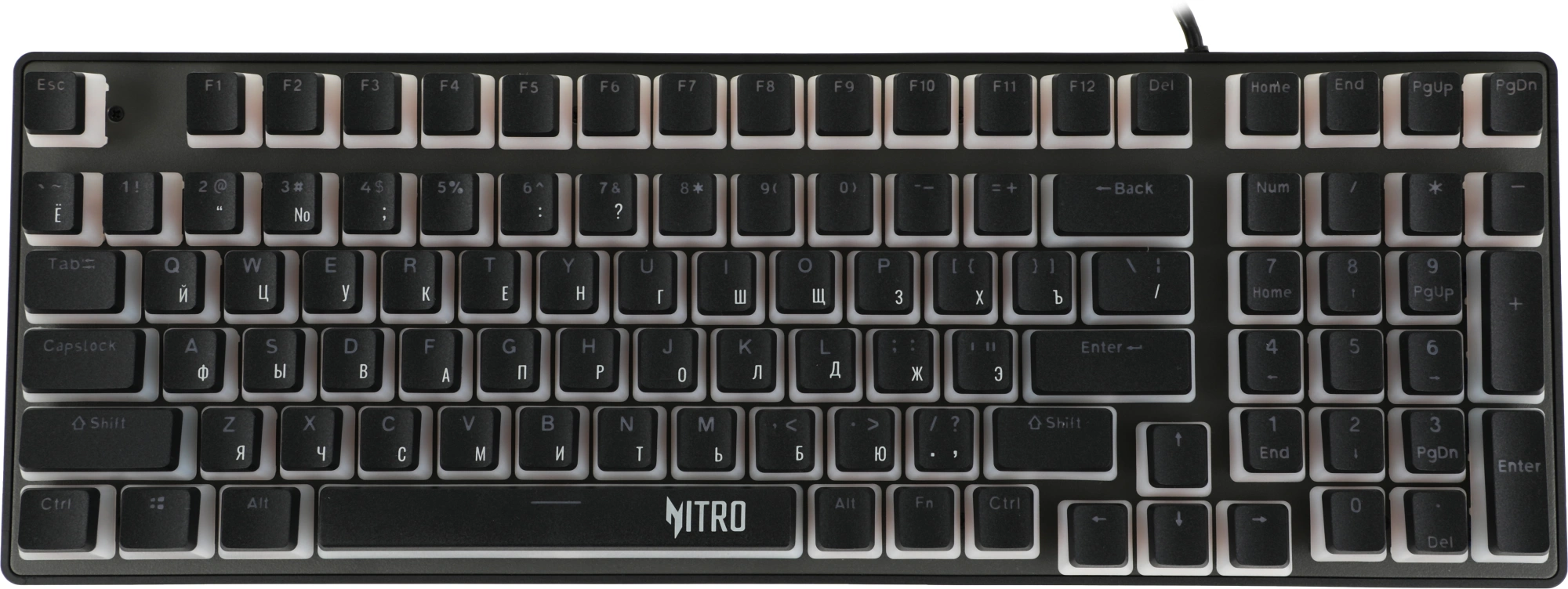 Клавиатура Acer OKW303 механическая черный/серый USB for gamer LED (ZL.KBDCC.01D) кабель 1.8м