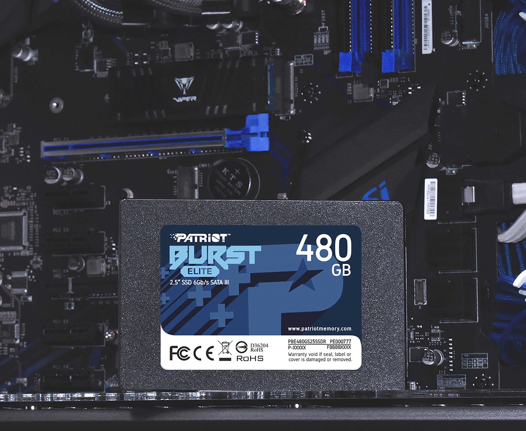 Накопитель SSD Patriot SATA-III 480GB PBE480GS25SSDR Burst Elite 2.5"