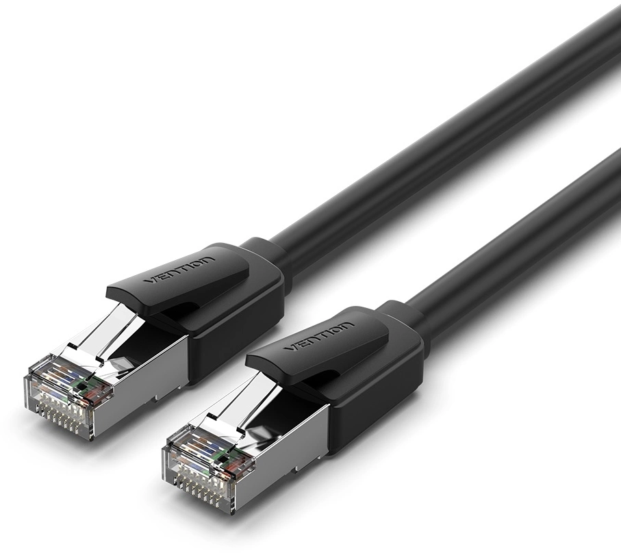 Патч-корд Vention IKKBJ 40Гбит/с S/FTP 4 пары cat.8 Cu 5м черный RJ-45 (m)-RJ-45 (m)