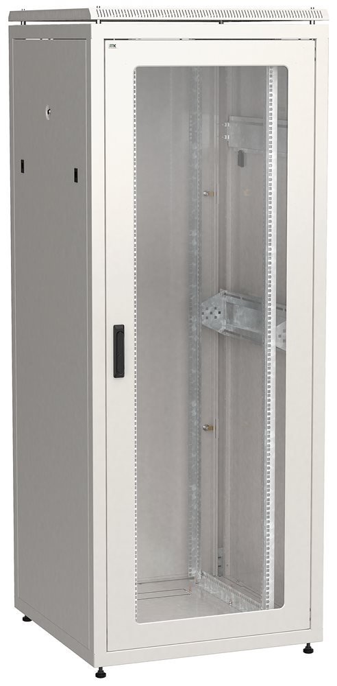 LN35-42U88-GM - ITK LINEA N 42U 800х800мм стекл. пер. дв. задн. металл. сер.