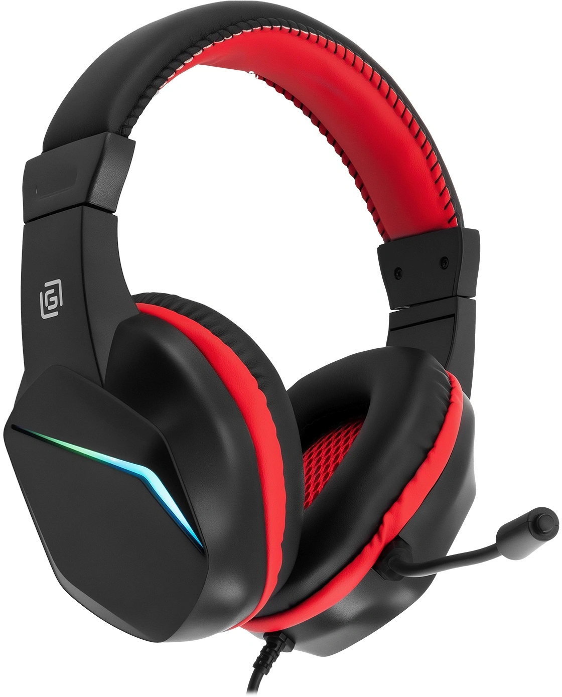 Наушники с микрофоном Оклик HS-L335G черный 2.2м мониторные USB оголовье (1972582)