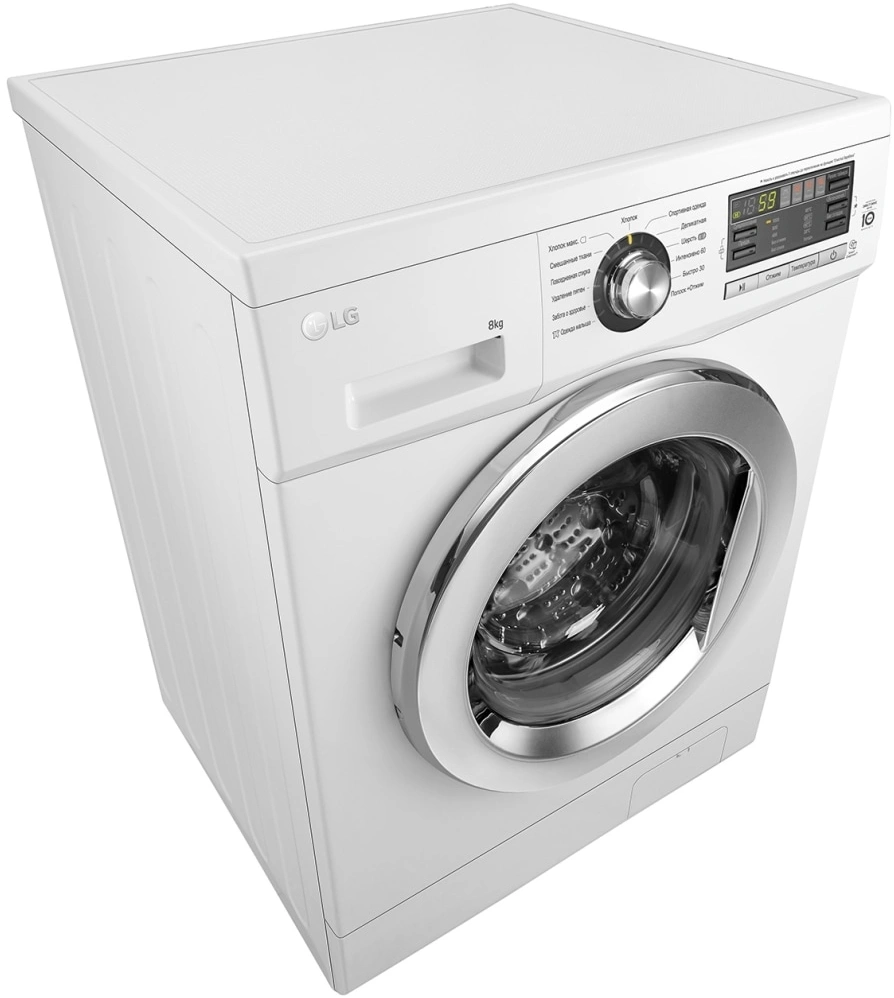 Стиральная машина LG F1096TD3 класс: A загр.фронтальная макс.:8кг белый инвертор