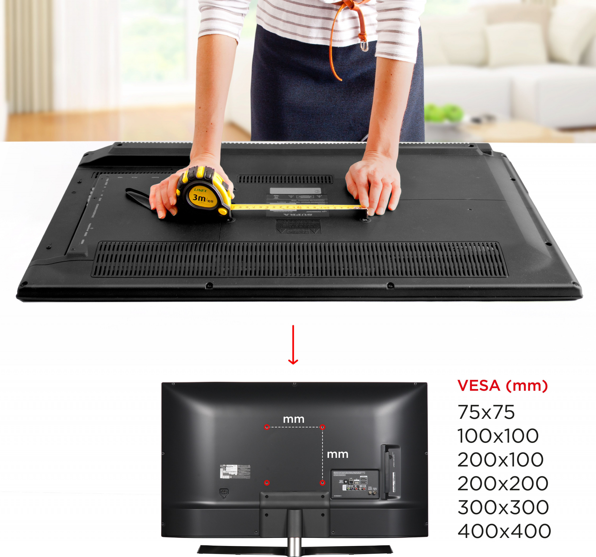 Кронштейн для телевизора Holder LCD-5566-W белый 32"-55" макс.45кг настенный поворотно-выдвижной и наклонный