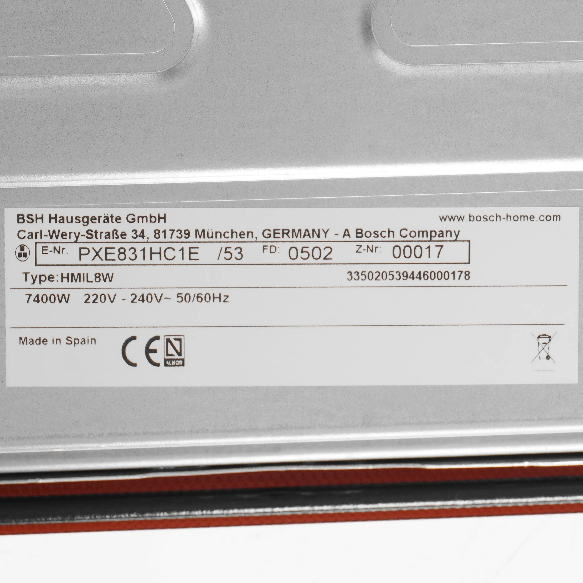 Индукционная варочная поверхность Bosch PXE831HC1E черный