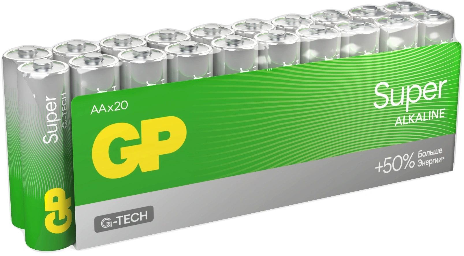 Батарея GP Super Alkaline 15AA21-2CRSWC20 AA (20шт) спайка