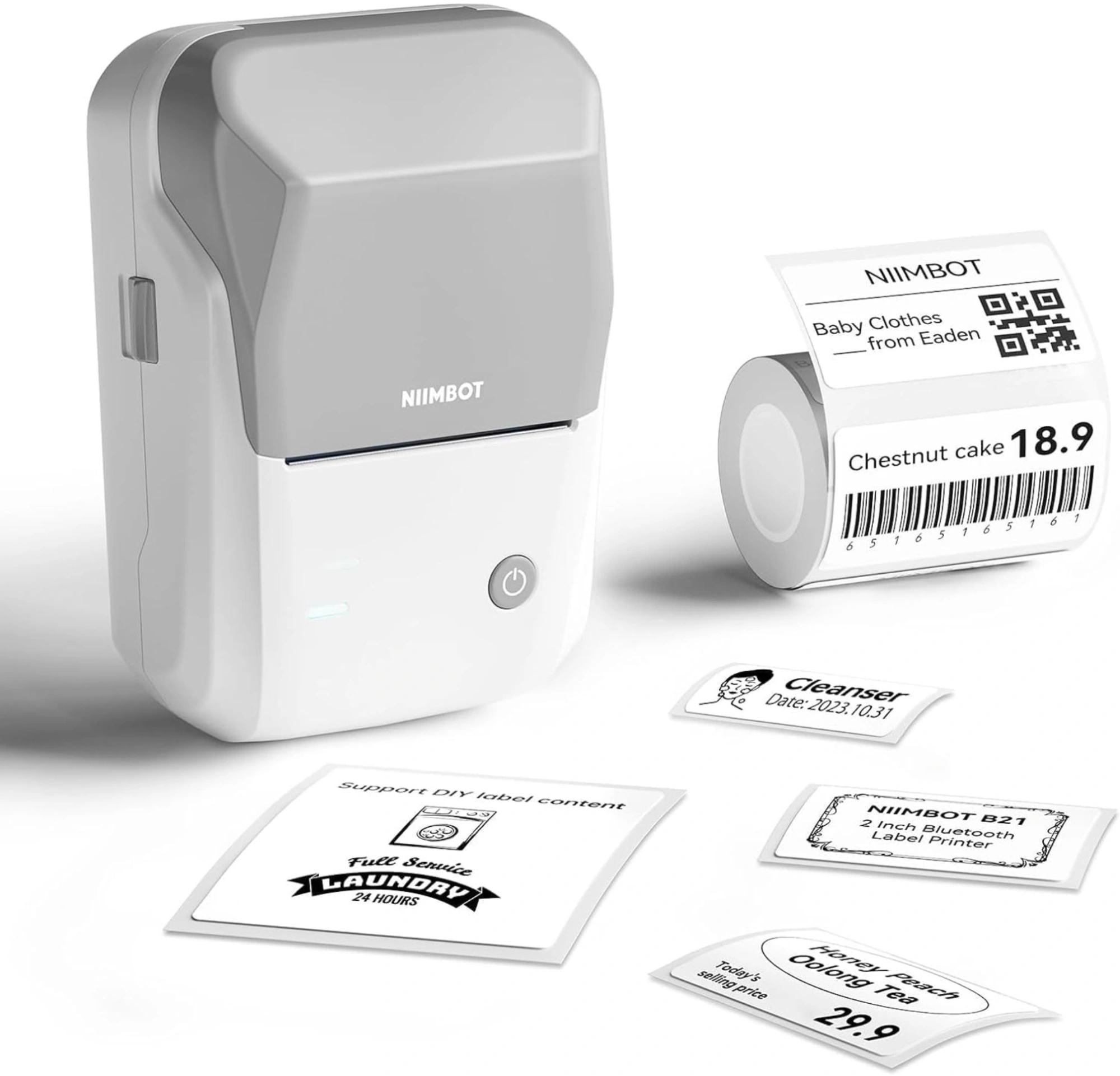 Термопринтер Niimbot B1 (1746795) 203dpi 50мм/с/USB/BT для печ.этик. серый