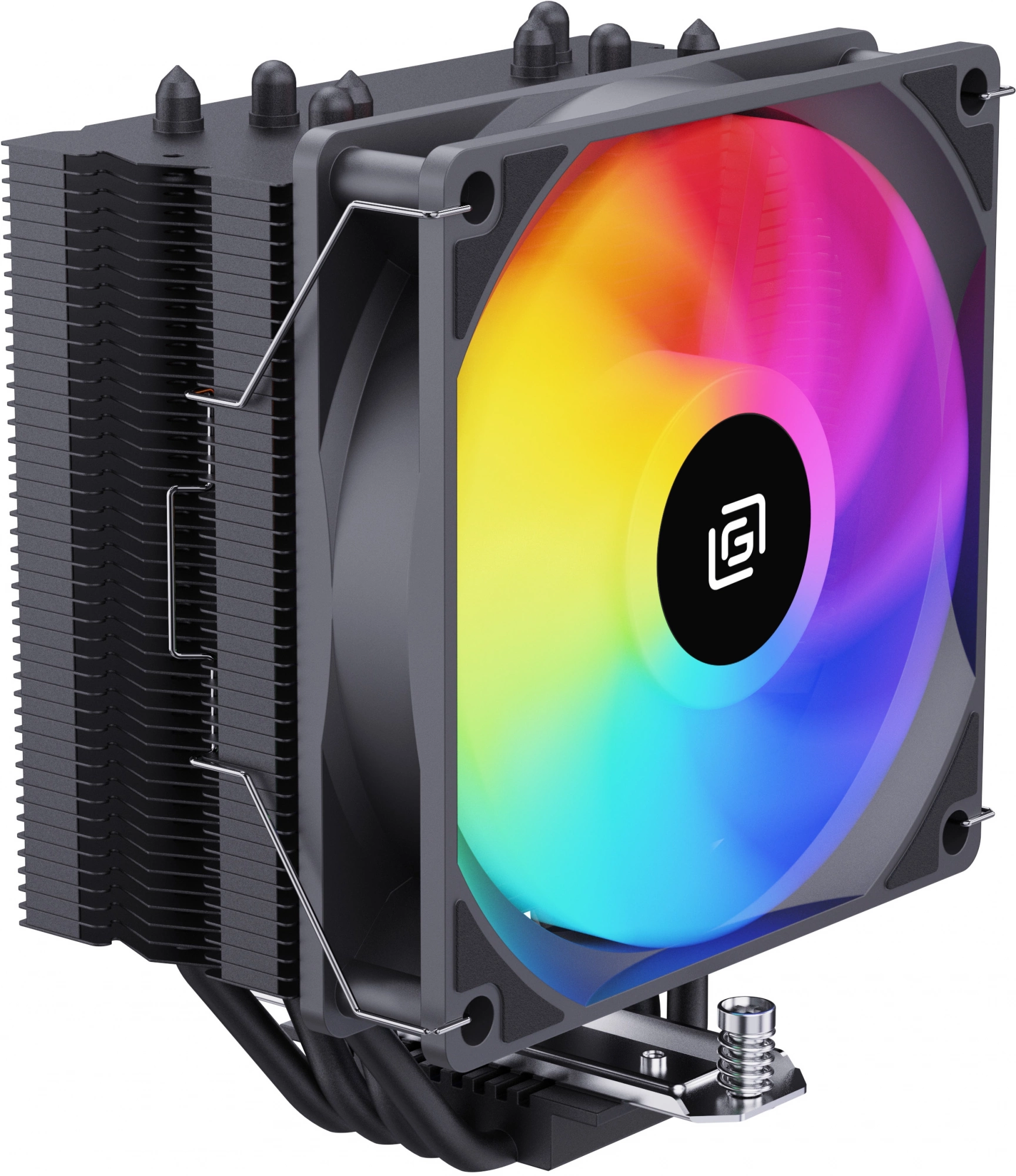 Устройство охлаждения(кулер) Оклик OG-CPC180FRGB-PWM1 RGB Soc-AM5/AM4/1200/1700/1851 черный 4-pin 20dB Al+Cu 180W 820gr Ret