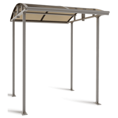 PERCo-RTC-15R - Крыша турникета PERCo-RTD-15. Исполнение: стойки и каркас крыши – алюминиевые конструкции, покрытие "муар", светло-бежевый цвет с эффектом слюды, заполнение крыши – поликарбонатный пластик