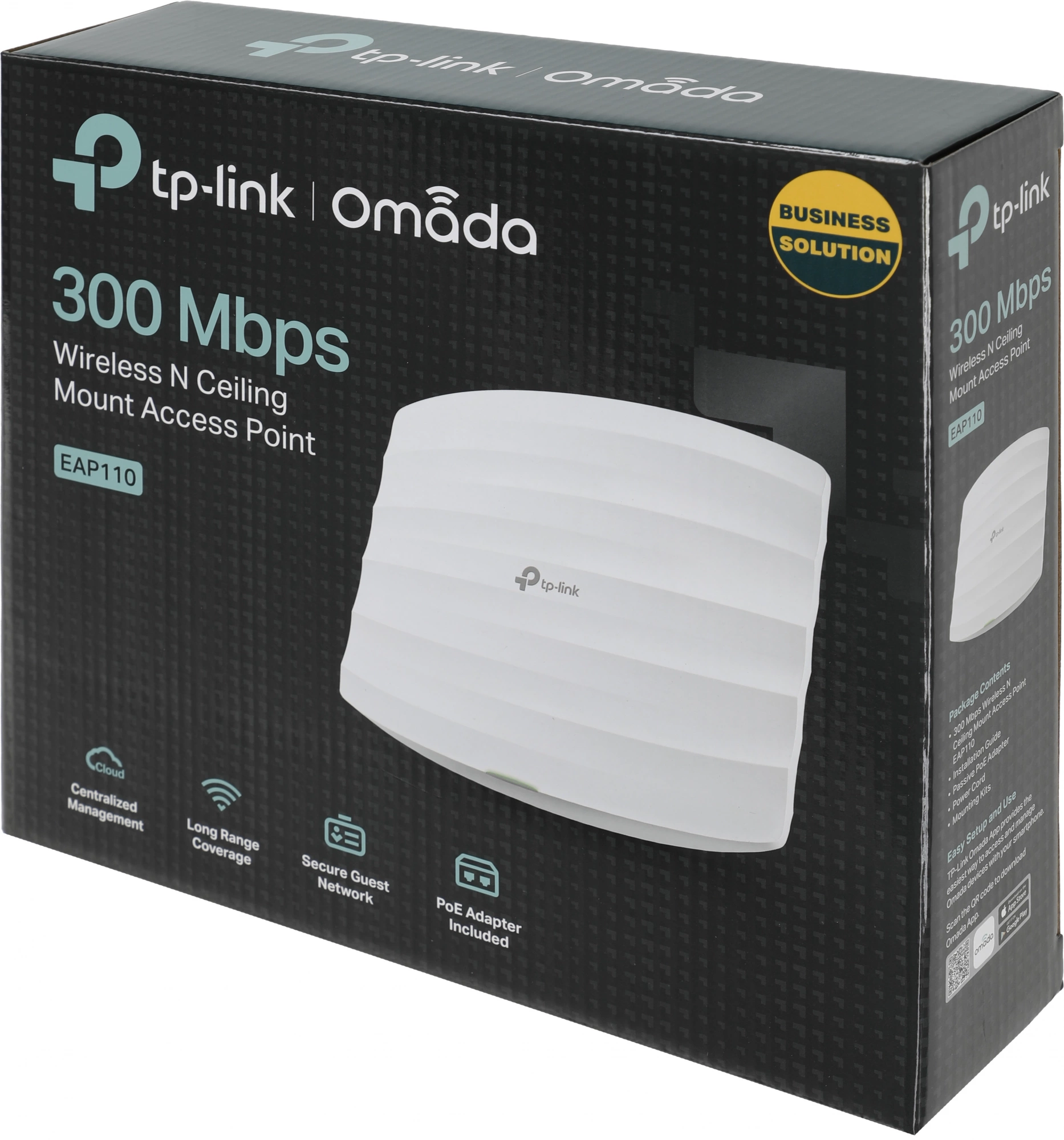Точка доступа TP-Link EAP110 N300 10/100BASE-TX белый