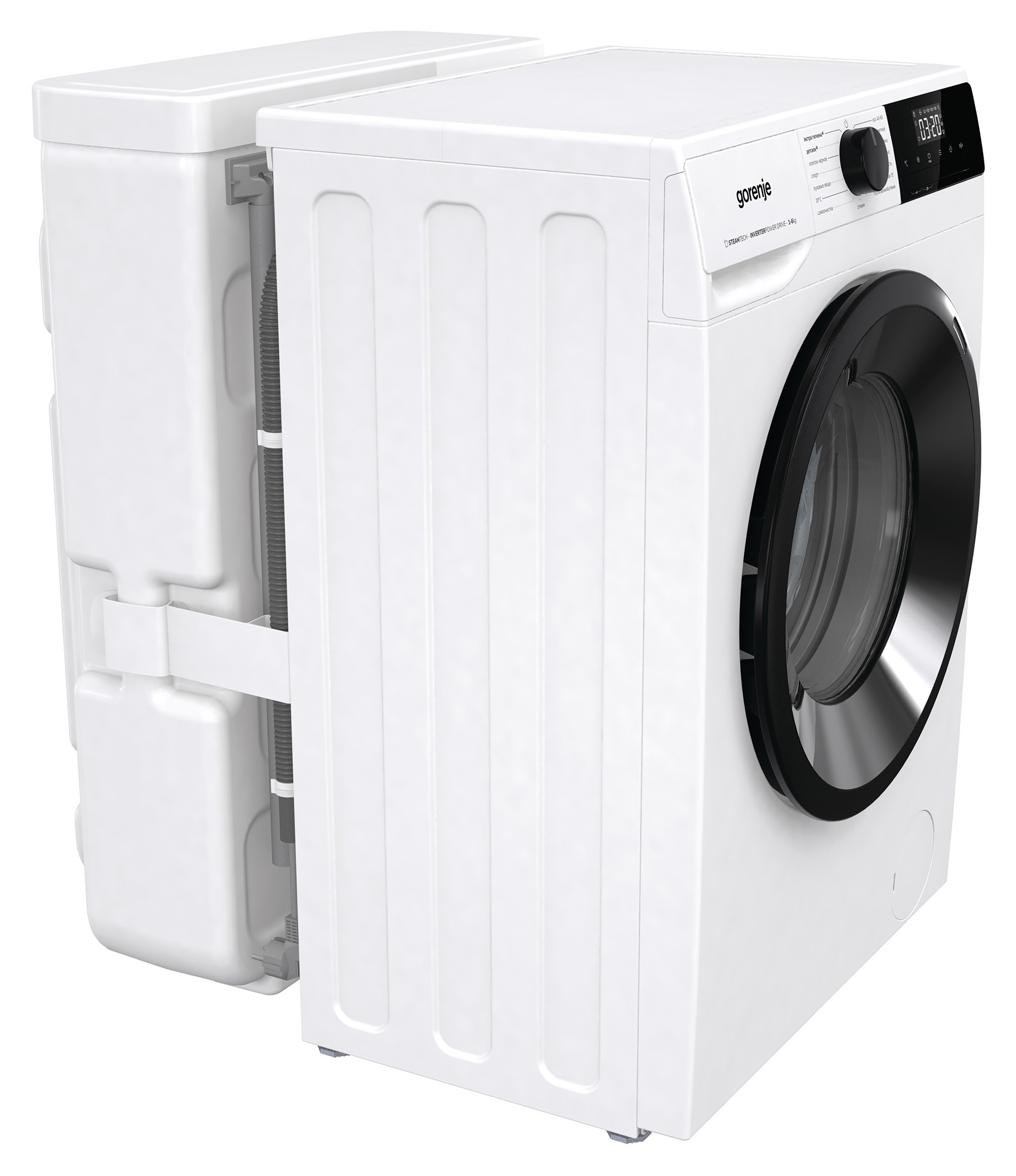 Стиральная машина Gorenje W1NHPI62SCSIRV класс: A загр.фронтальная макс.:6кг белый инвертор