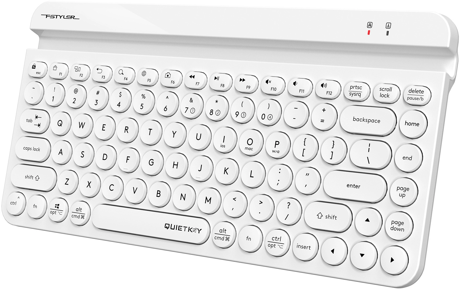 Клавиатура A4Tech FBK30 белый USB беспроводная BT/Radio slim Multimedia (FBK30 WHITE)