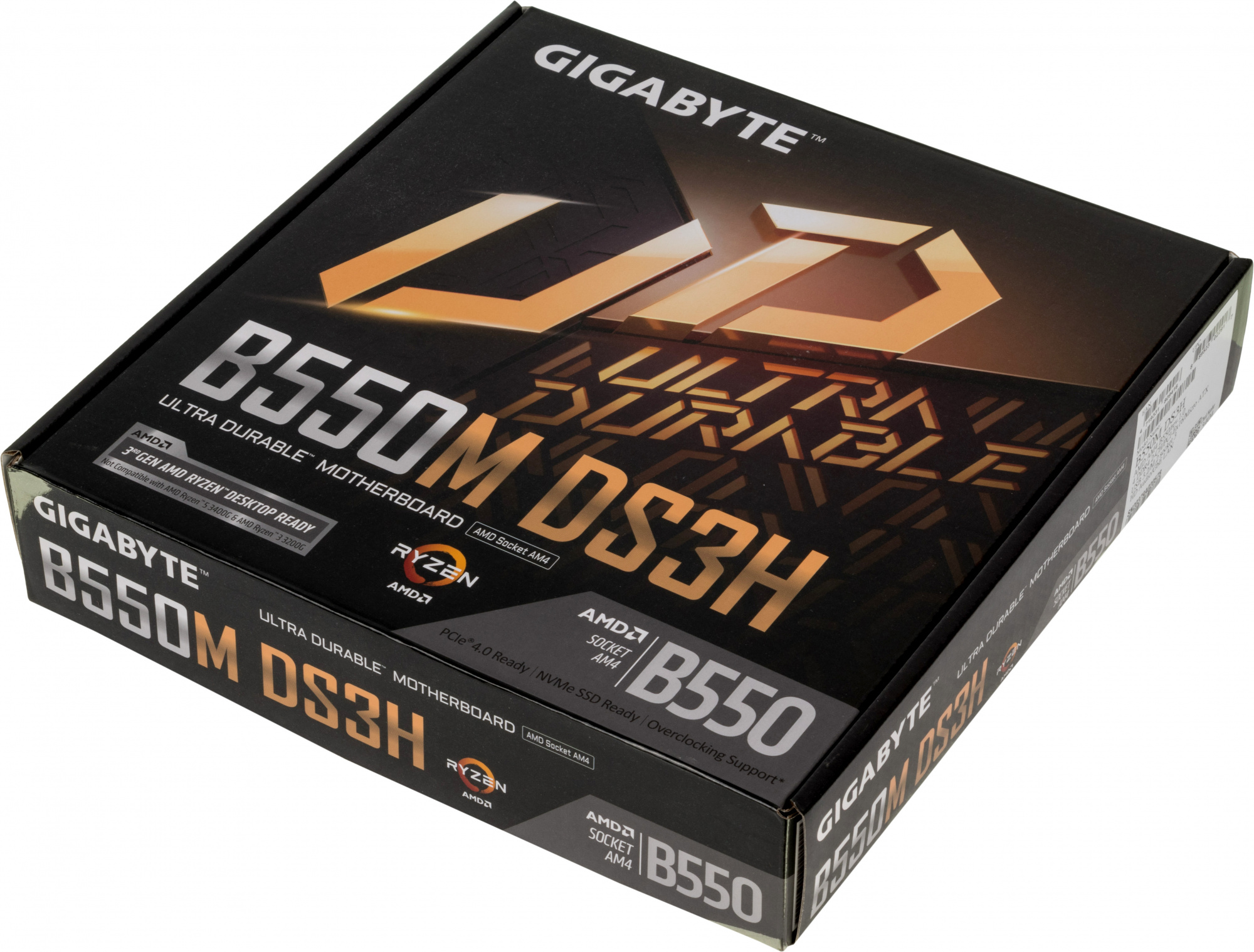 Материнская плата Gigabyte B550M DS3H Soc-AM4 AMD B550 4xDDR4 mATX AC`97 8ch(7.1) GbLAN RAID+DVI+HDMI
