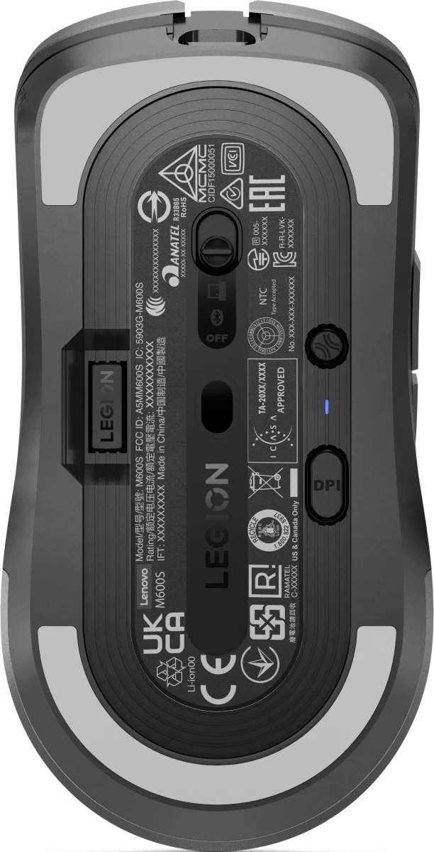 Мышь Lenovo Legion M600s Wireless Gaming темно-серый оптическая 19000dpi беспров. BT/Radio USB 5but (GY51H47354)