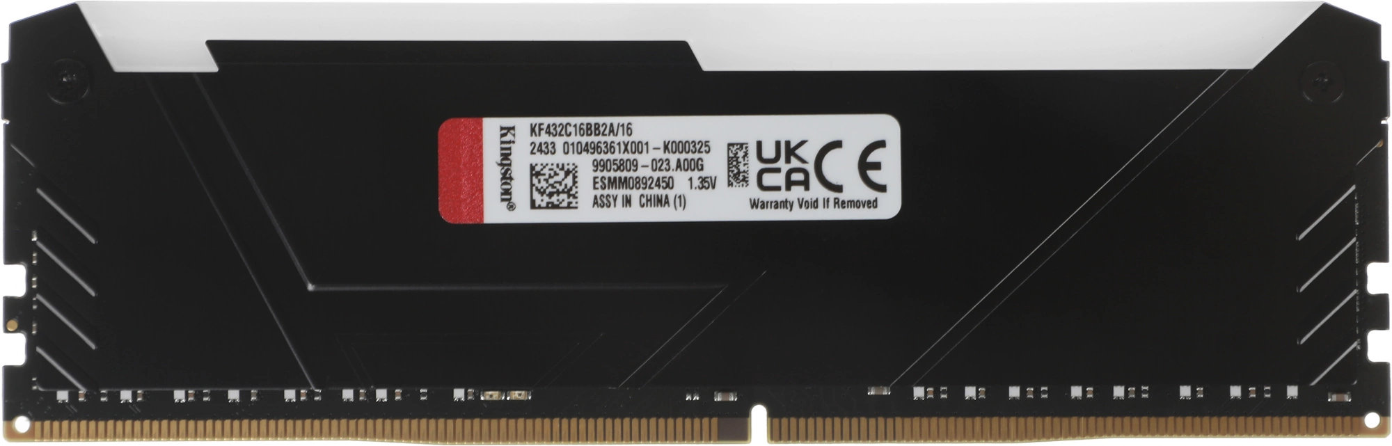 Память DDR4 16GB 3200MHz Kingston KF432C16BB2A/16 Fury Beast RGB RTL Gaming PC4-25600 CL16 DIMM 288-pin 1.35В single rank с радиатором Ret