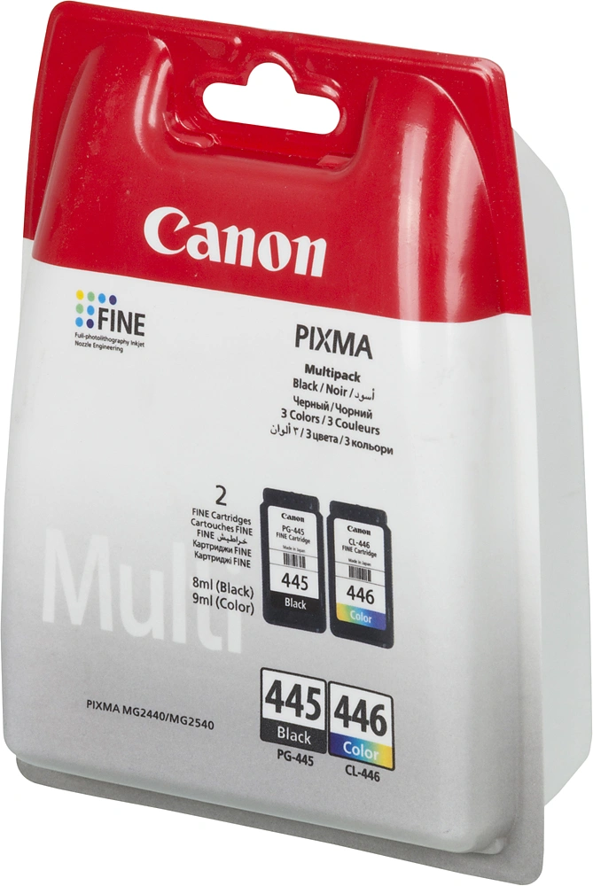 Картридж струйный Canon PG-445/CL-446 8283B004/008 многоцветный/черный набор печ.гол.в компл. для Canon MG2440/MG2540