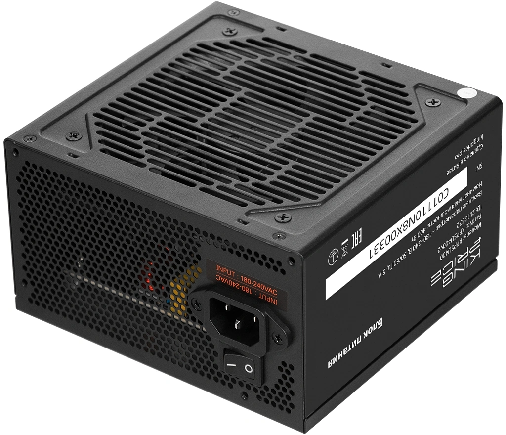 Блок питания KingPrice ATX 400W KPPSU400 (20+4pin) 120mm fan 3xSATA RTL