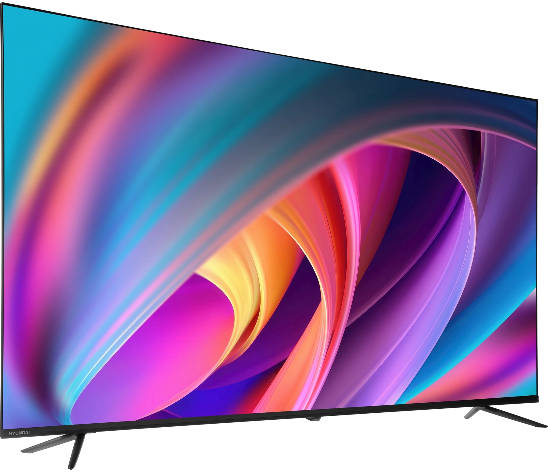 Телевизор LED Hyundai 65" H-LED65BU7100 WebOS Frameless Metal серый/серый 4K Ultra HD 60Hz MEMC DVB-T DVB-T2 DVB-C DVB-S DVB-S2 USB WiFi Smart TV