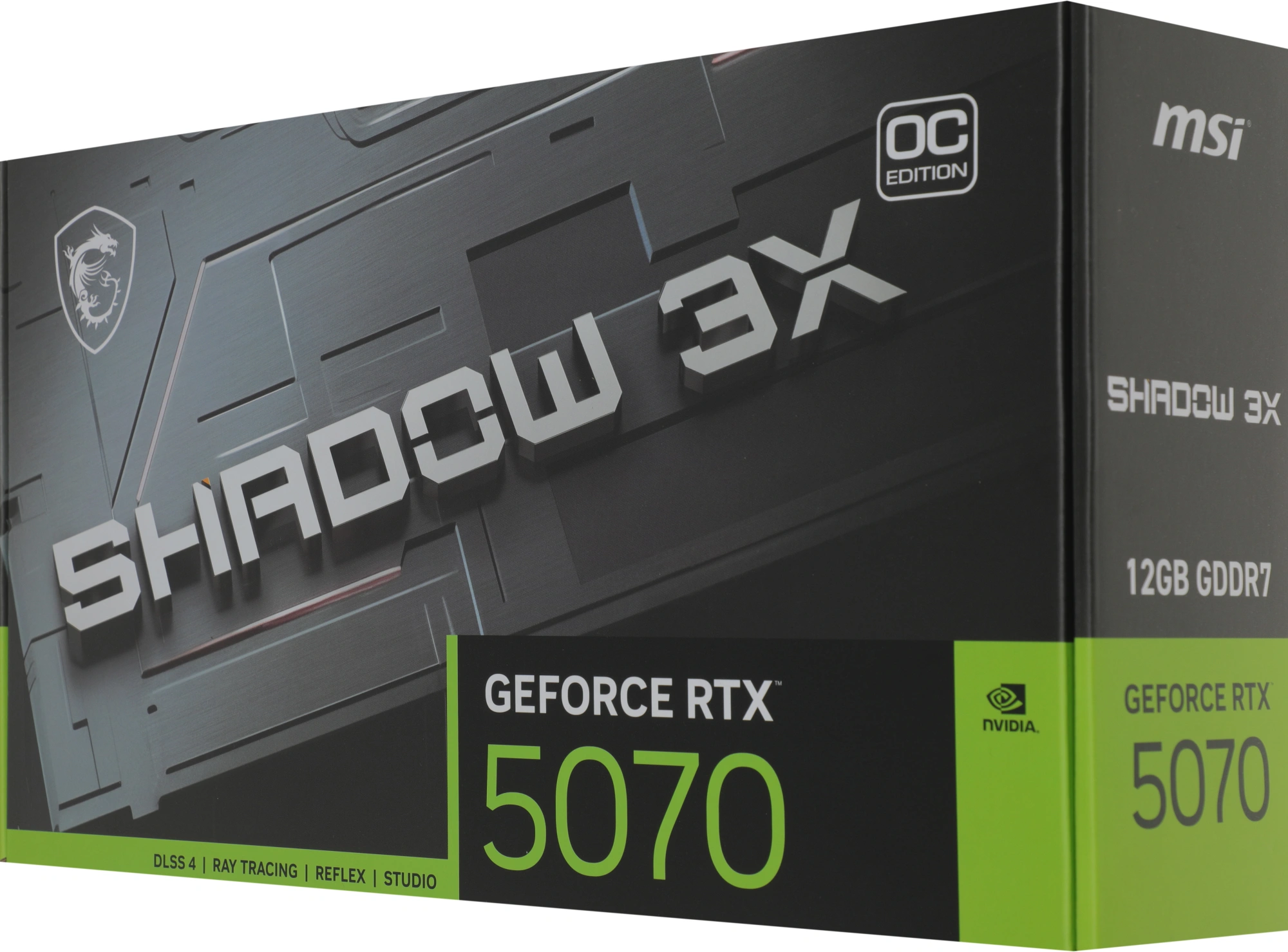 Видеокарта MSI PCI-E 5.0 RTX 5070 12G SHADOW 3X OC NVIDIA GeForce RTX 5070 12Gb 192bit GDDR7 2542/28000 HDMIx1 DPx3 HDCP Ret