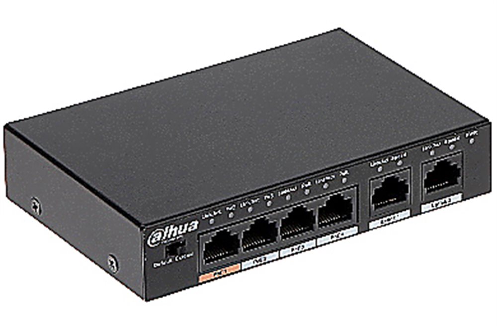 Коммутатор PoE DH-PFS3006-4GT-60, 6 портовый