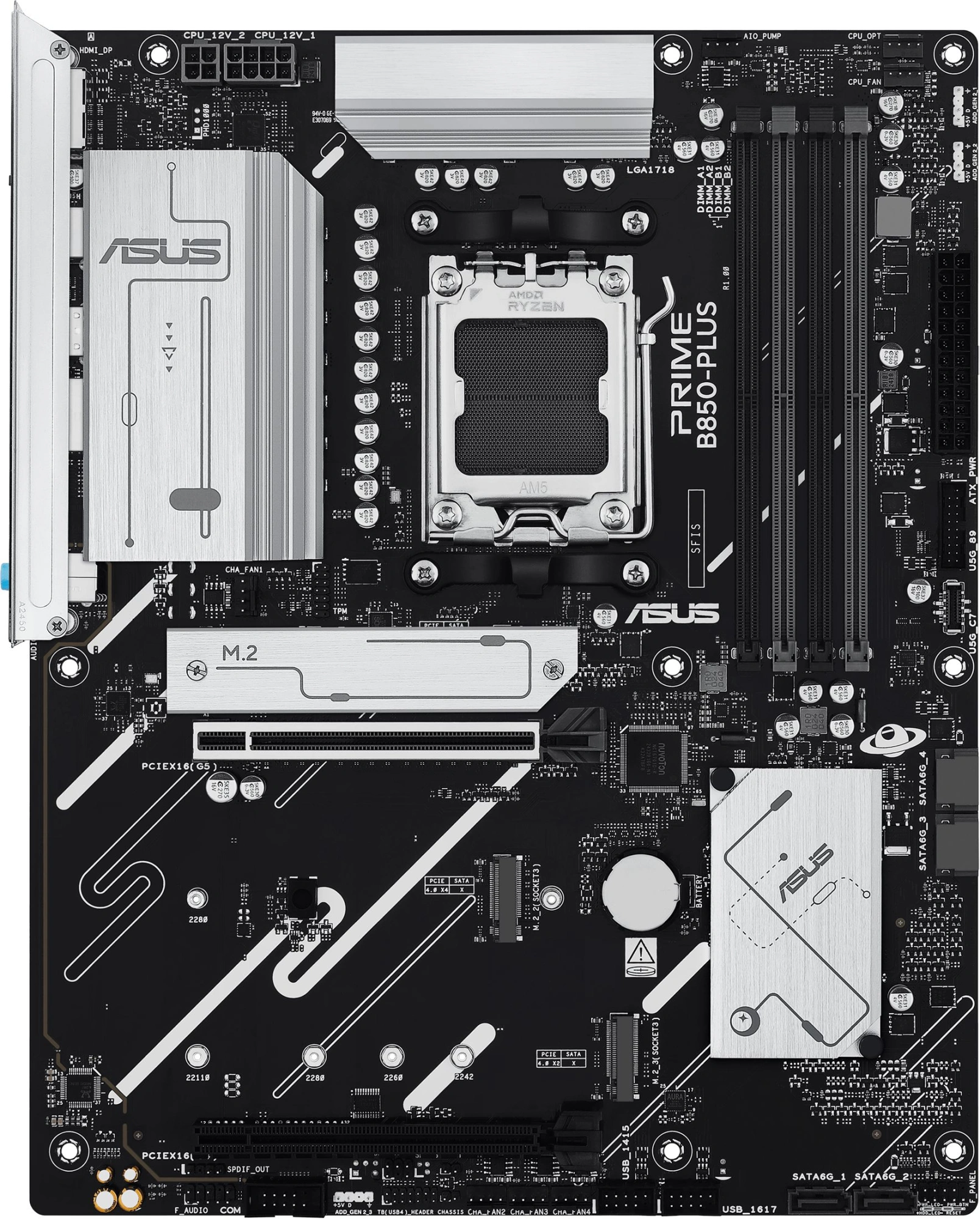Материнская плата Asus PRIME B850-PLUS-CSM Socket AM5 AMD B850 4xDDR5 ATX AC`97 8ch(7.1) 2.5Gg RAID+HDMI+DP