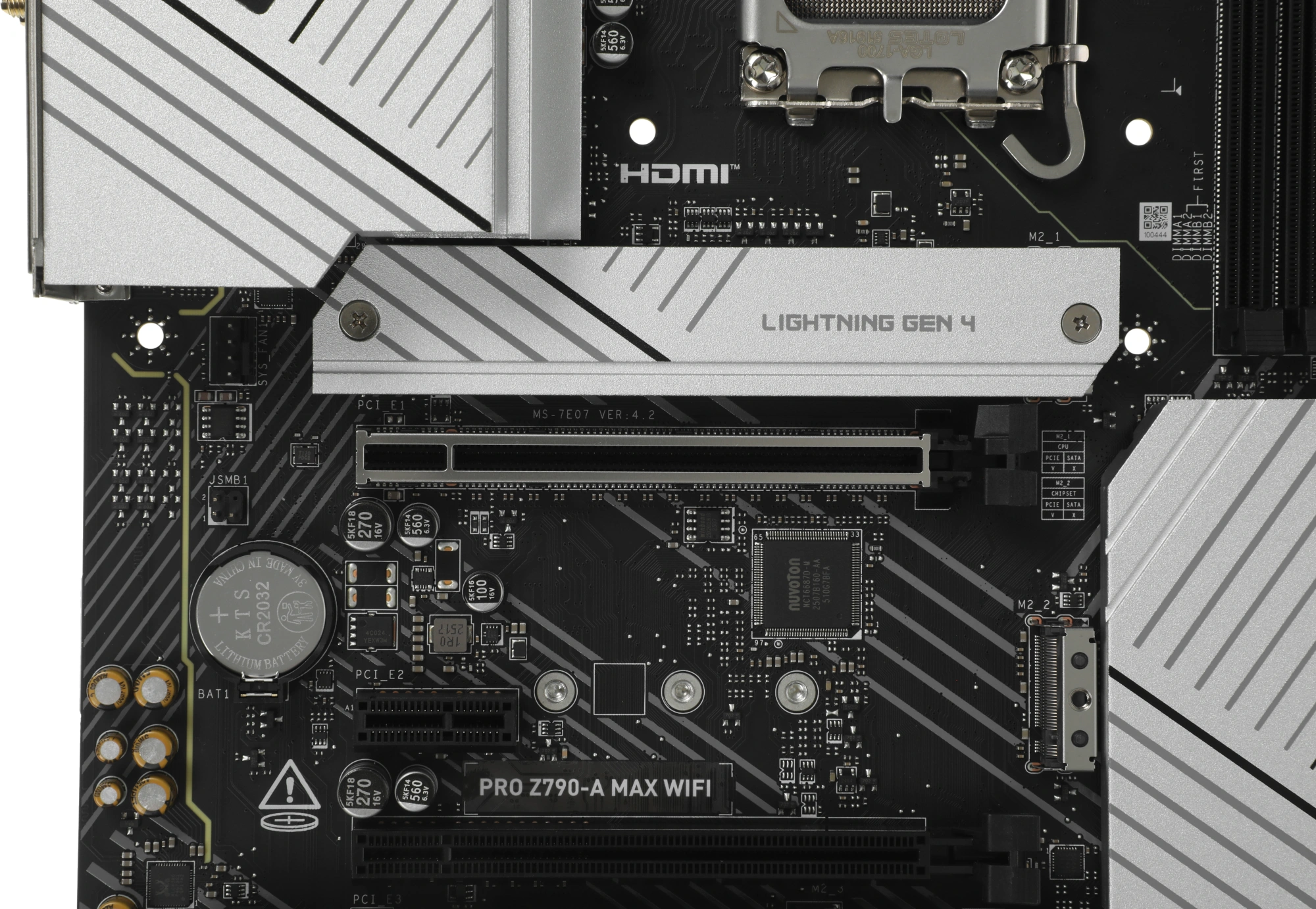 Материнская плата MSI PRO Z790-A MAX WIFI Soc-1700 Intel Z790 4xDDR5 ATX AC`97 8ch(7.1) 2.5Gg RAID+HDMI+DP