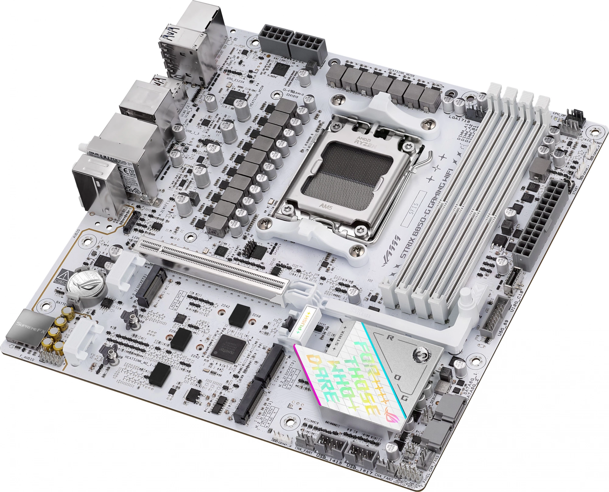 Материнская плата Asus ROG STRIX B850-G GAMING WIFI Socket AM5 AMD B850 4xDDR5 mATX AC`97 8ch(7.1) 2.5Gg RAID+HDMI+DP