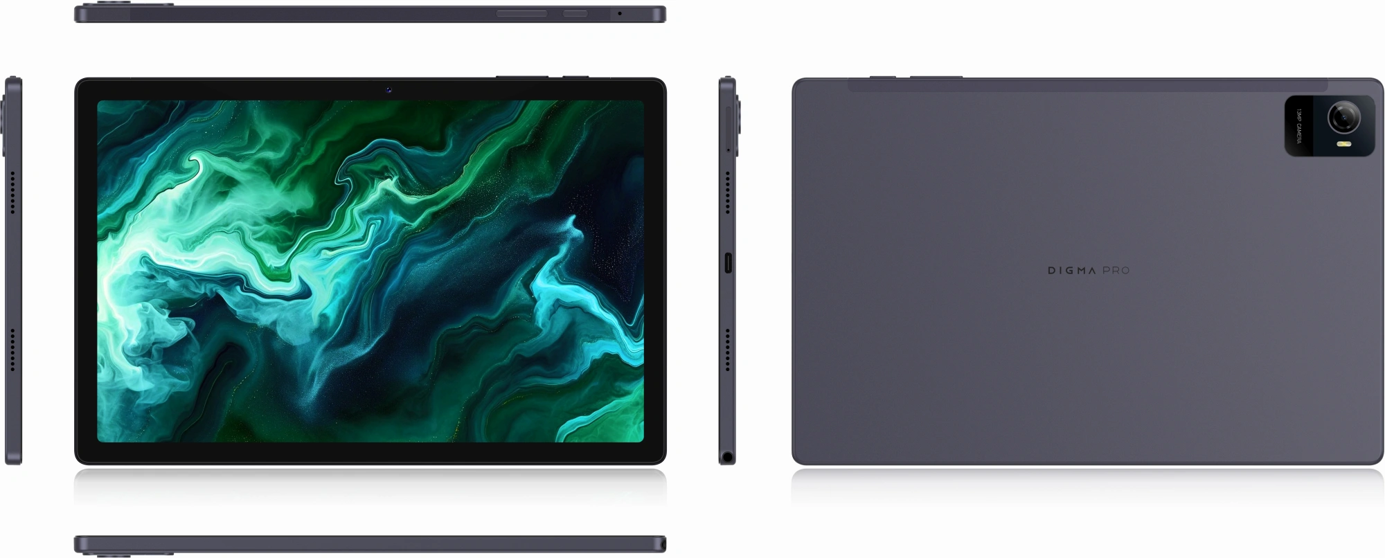 Планшет Digma Pro Wave T615 (1.8) 8C RAM6Gb ROM128Gb 10.5" In-Cell 1920x1200 4G Android 15 серый 13Mpix 5Mpix BT WiFi microSD 1Tb 7000mAh 94hrs