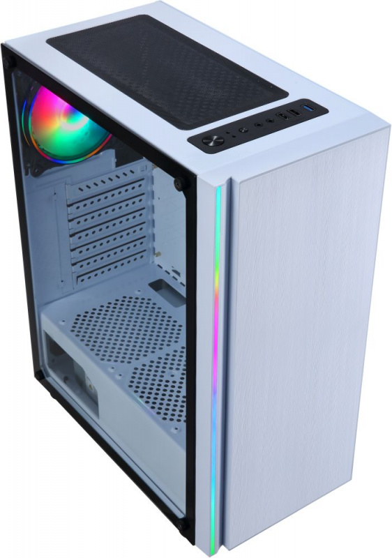 Корпус Formula CL-3302W RGB белый без БП ATX 7x120mm 2xUSB2.0 1xUSB3.0 audio bott PSU