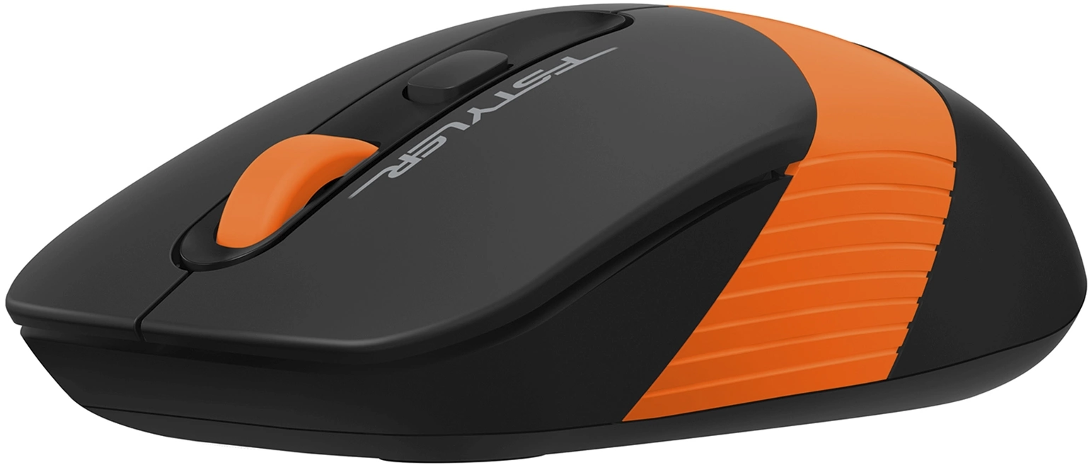 Мышь A4Tech Fstyler FG10S черный/оранжевый оптическая 2000dpi silent беспров. USB для ноутбука 4but (FG10S ORANGE)