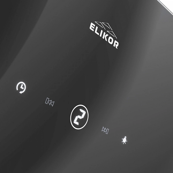 Вытяжка каминная Elikor Wave BK 60 черный управление: сенсорное (1 мотор)