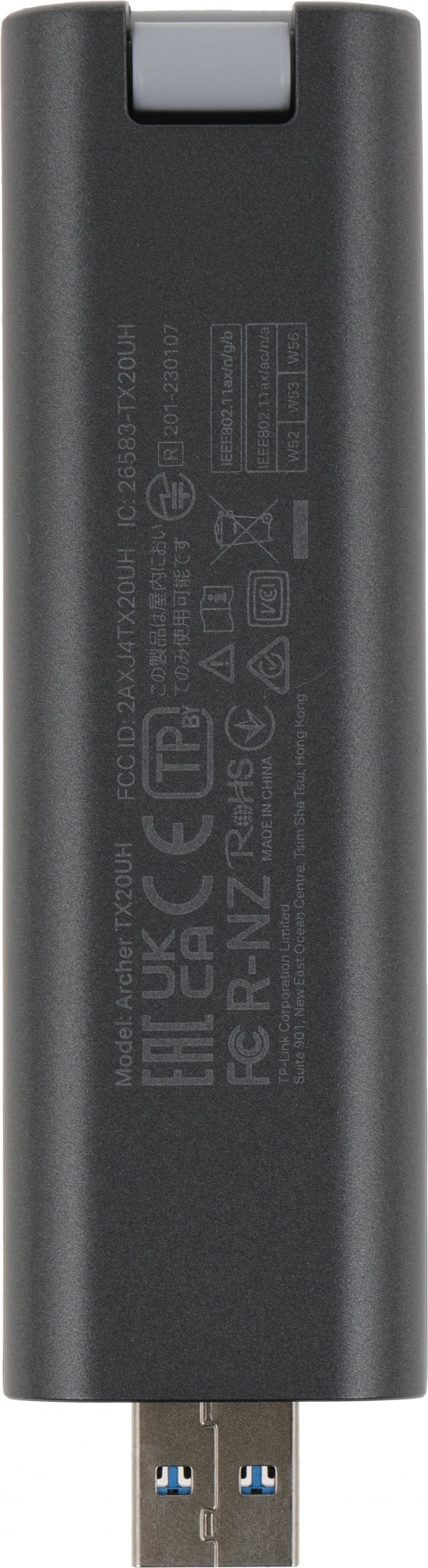 Сетевой адаптер Wi-Fi TP-Link Archer TX20UH AX1800 USB 3.0 (ант.внеш.несъем.) 2ант. (упак.:1шт)