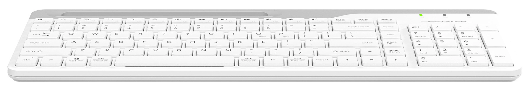 Клавиатура A4Tech FK25 белый/серый USB slim (FK25 WHITE) кабель 1.5м