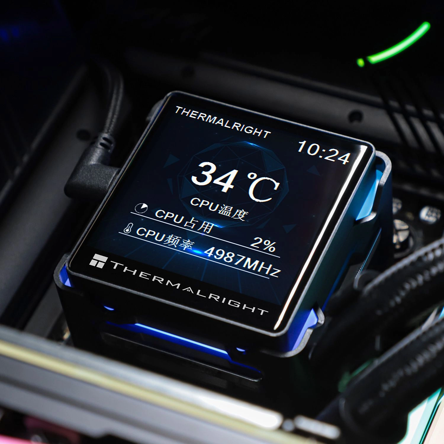 Система водяного охлаждения Thermalright Elite Vision 360 ARGB Soc-AM5/AM4/1200/1700/1851 черный 4-pin 27.7dB Al LCD Ret (E-VISION-360-BL-ARGB)