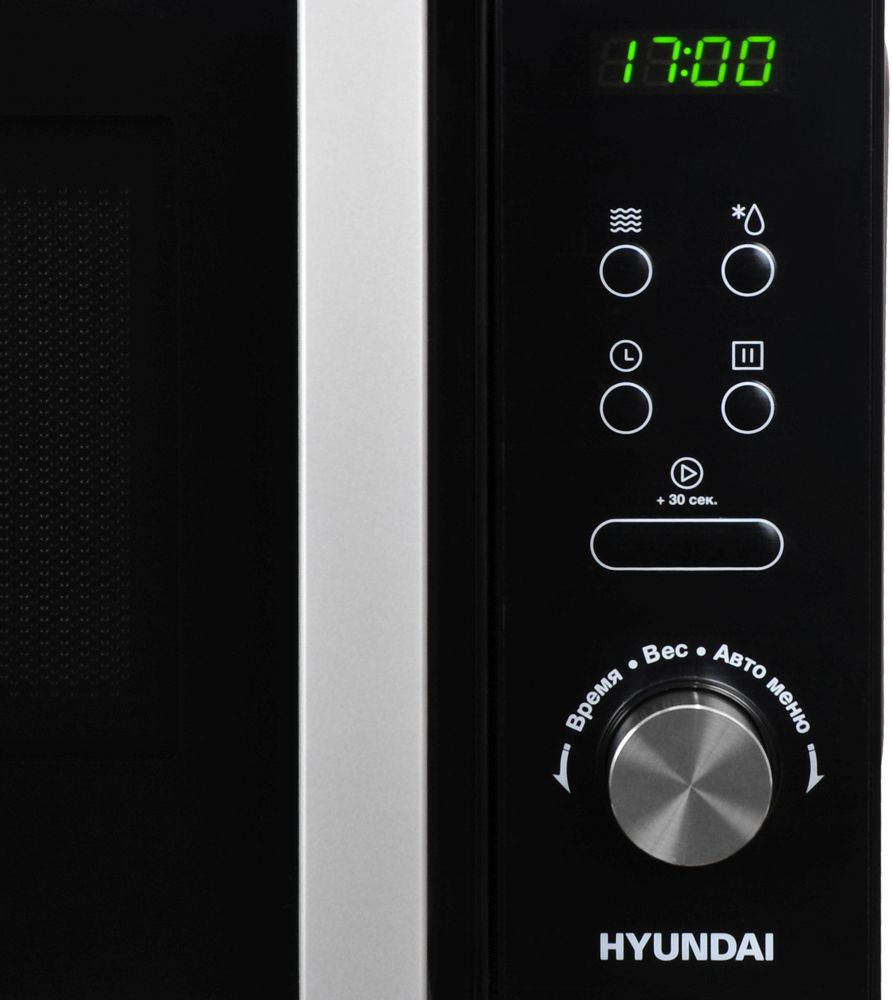 Микроволновая Печь Hyundai HYM-D3001 20л. 700Вт черный/хром