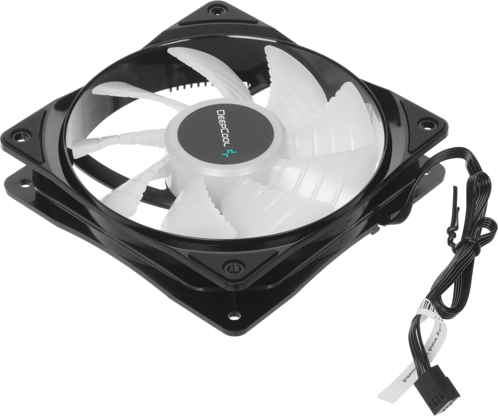 Вентилятор для корпуса Deepcool RF120 FS RGB 120х120x25 черный 4-pin 27дБ (DP-FLED3-RF120-FS) Ret