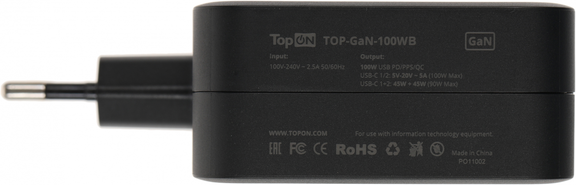 Блок питания TopON TOP-GaN-100WB автоматический 100W 5V-20V 5A от бытовой электросети LED индикатор