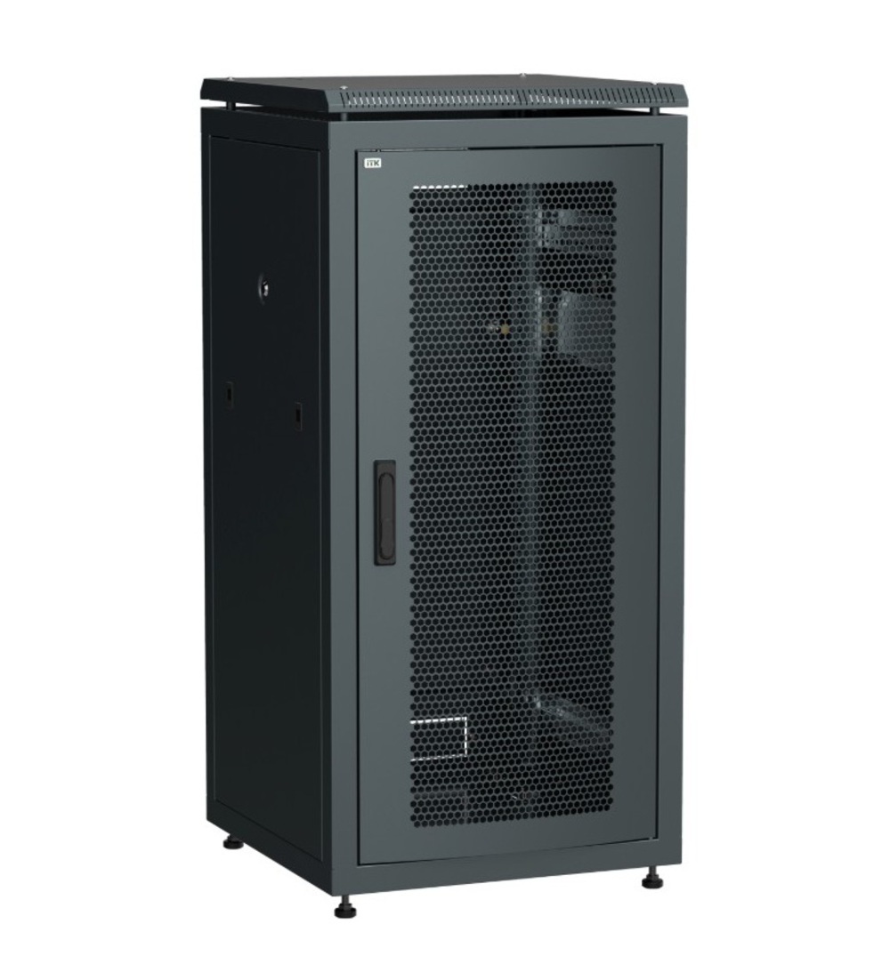 LN05-18U68-P - Шкаф сетевой 19" LINEA N 18U 600х800 мм перфорированная передняя дверь черный, ITK