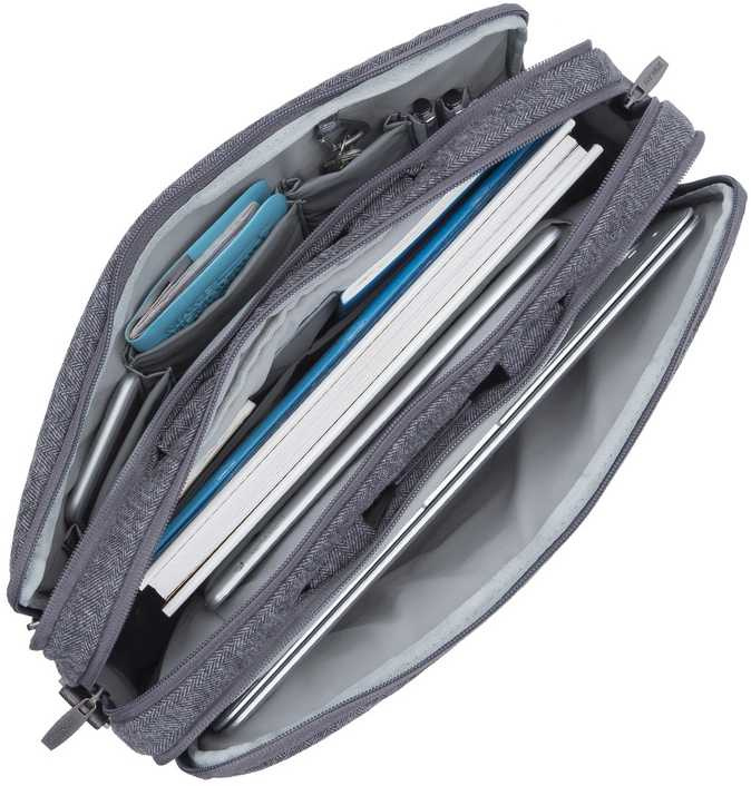 Сумка для ноутбука 15.6" Riva 7930 серый полиэстер (7930 GREY)