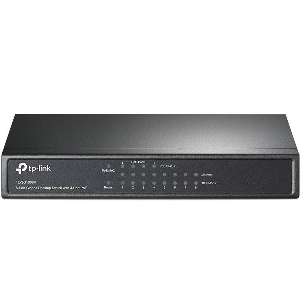 TP-Link TL-SG1008P - коммутатор 8-port 10/100/1000Mbps, 4-ports PoE, бюджет PoE до 53 Вт