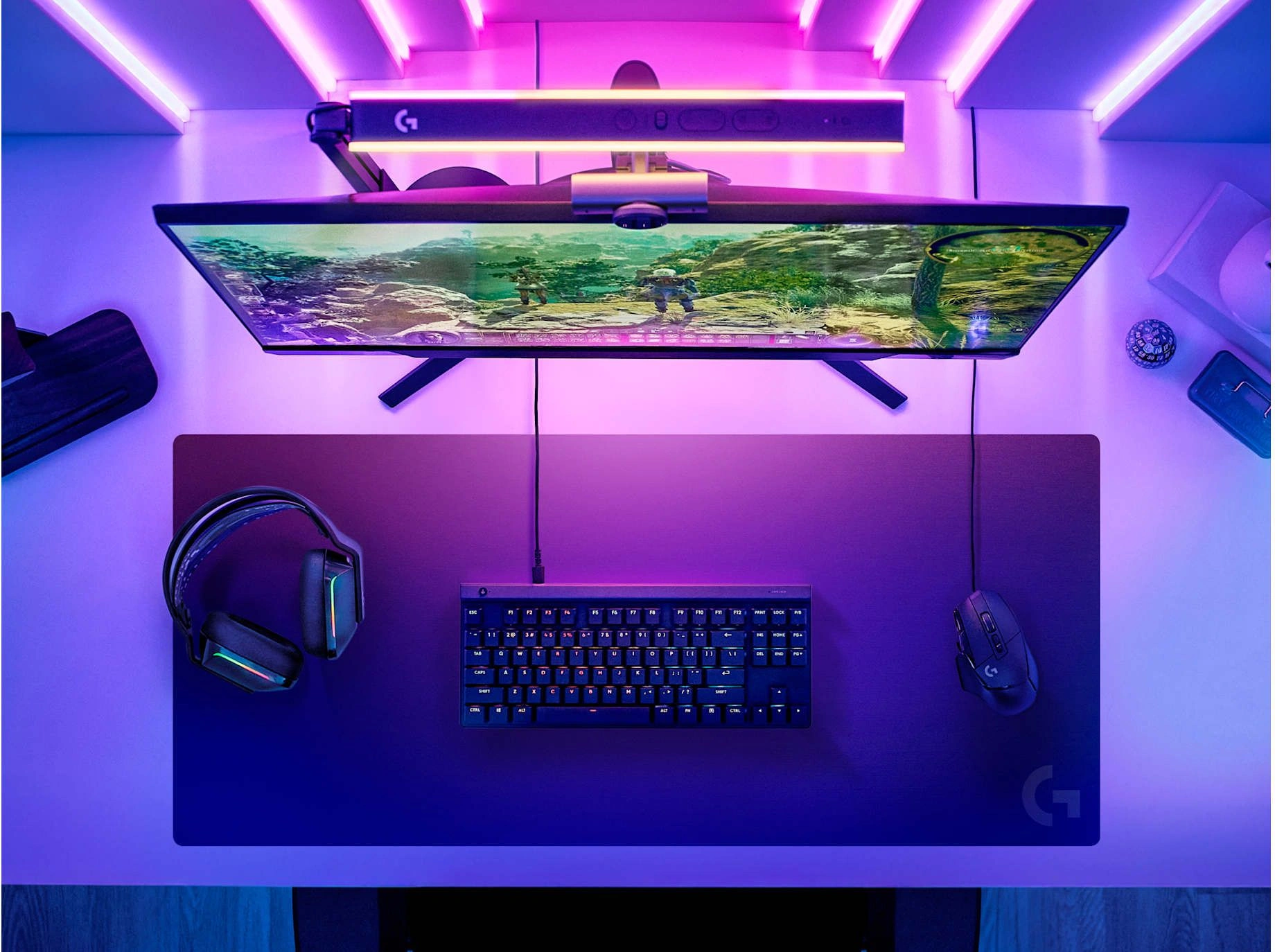 Коврик для мыши Logitech G840 XL черный 900x400x3мм (943-000779)