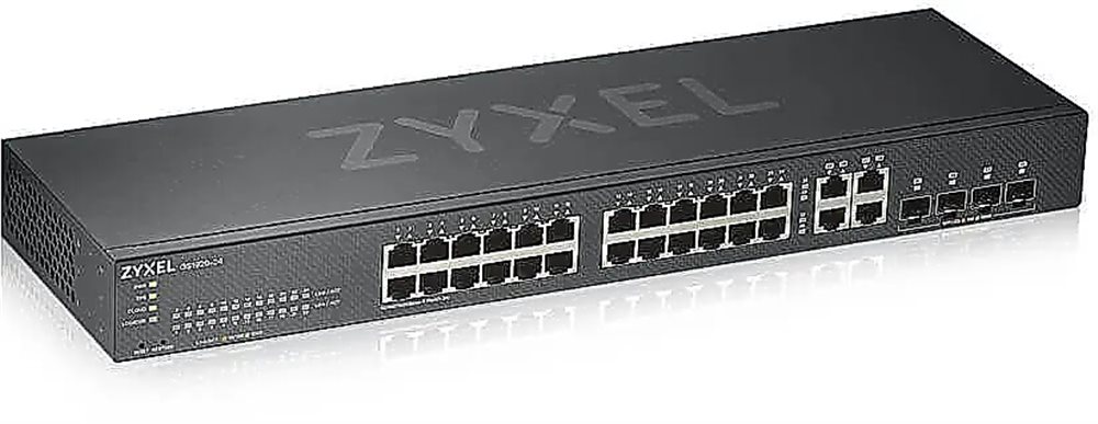 GS1920-24V2 - Коммутатор ZYXEL NebulaFlex, управляемый, 1000Base-T(Gigabit Ethernet): 24 шт., из них комбо-порты 1000BASE-T/Mini GBIC (SFP): 4 шт.
