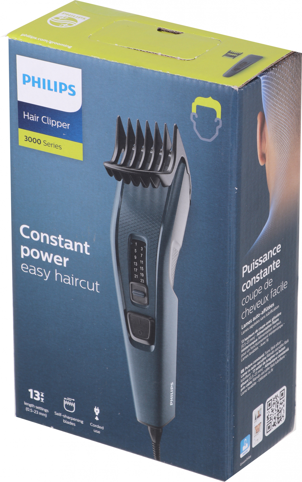 Машинка для стрижки Philips HC3505/15 серый/черный (насадок в компл:1шт)