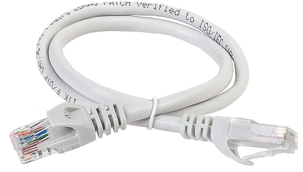 PC01-C5EUL-10M - ITK Коммутационный шнур (патч-корд), кат.5Е UTP, LSZH, 10м, серый