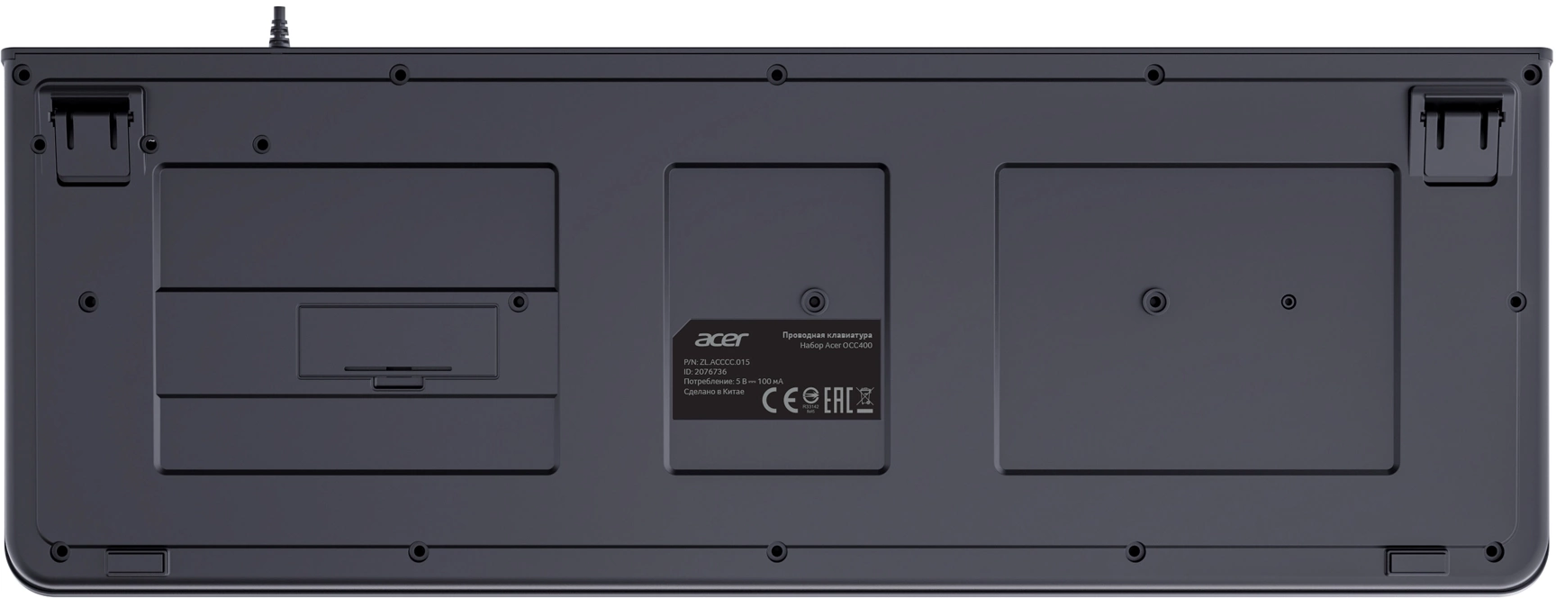 Клавиатура + мышь Acer OCC400 клав:черный мышь:черный USB (ZL.ACCCC.015)