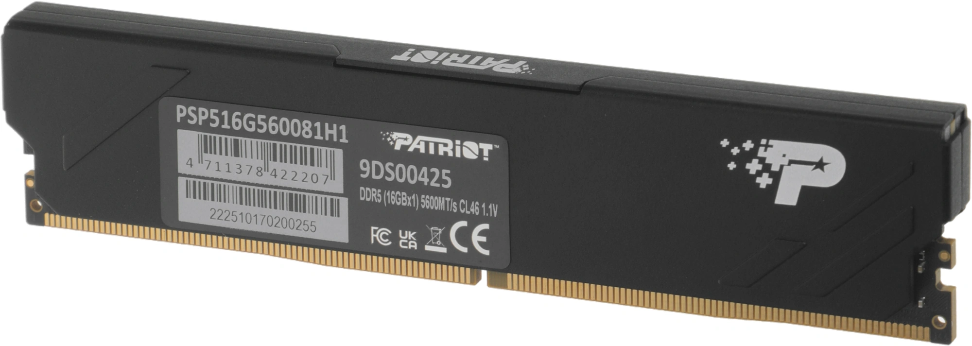 Память DDR5 16GB 5600MHz Patriot PSP516G560081H1 Signature Premium RTL PC5-44800 CL46 DIMM 288-pin 1.1В single rank с радиатором Ret