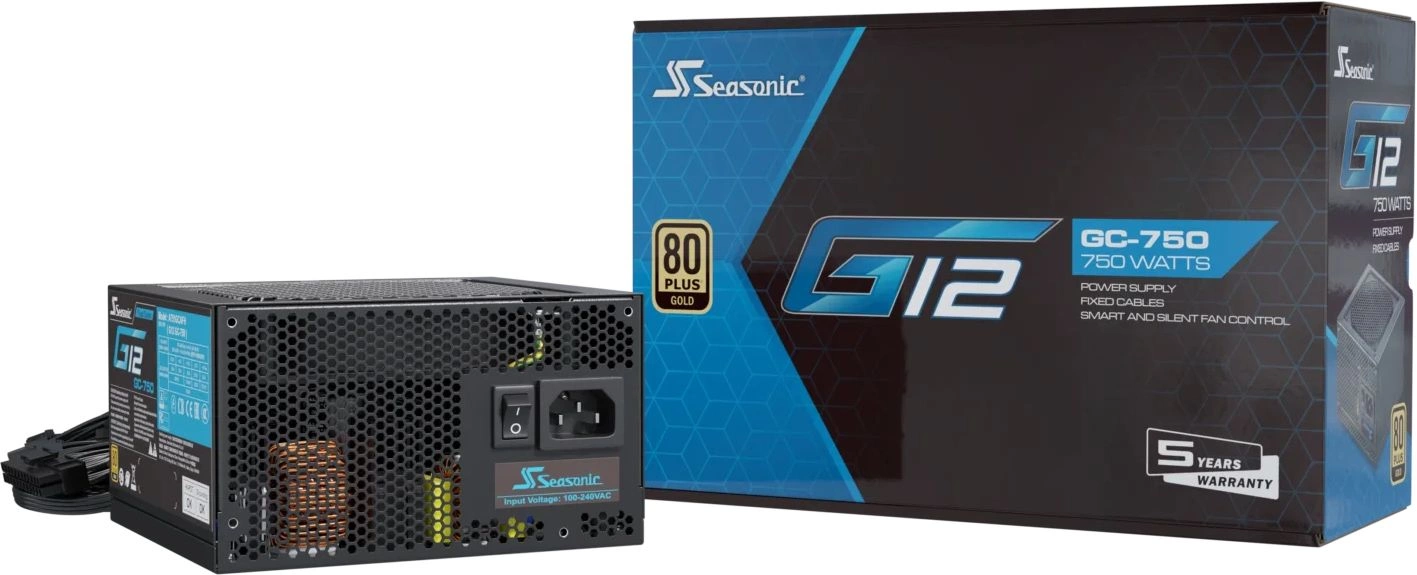 Блок питания Seasonic ATX 750W G12 GC-750 80+ gold (20+4pin) APFC 120mm fan 6xSATA RTL